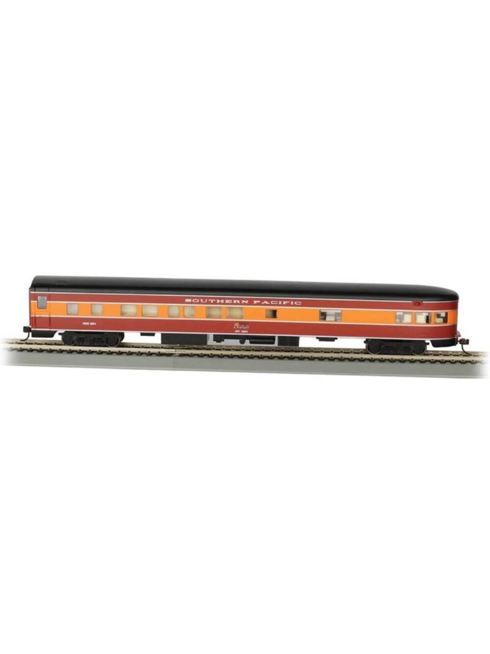 Bachmann Trains 85' Smooth-Side Observation Car SP #2954 Daylight HO Scale